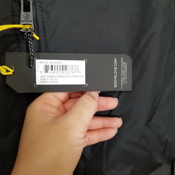 NWT Men's Body Glove Ombre Lightweight Jacket - Picture 6 of 8